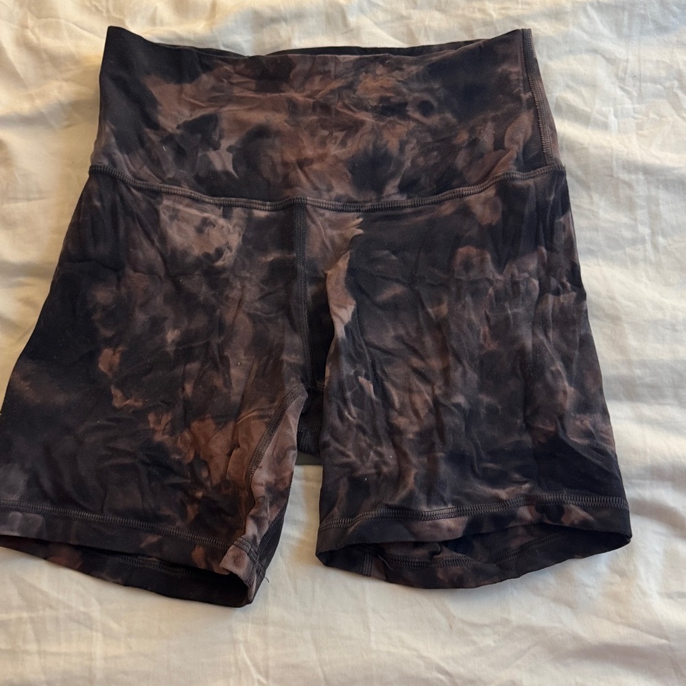 lululemon tie dye Bike Shorts
